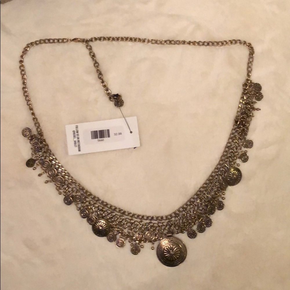 gold coin chain belt